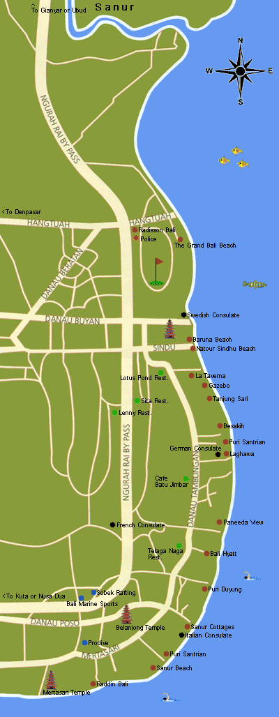 Sanur  Map